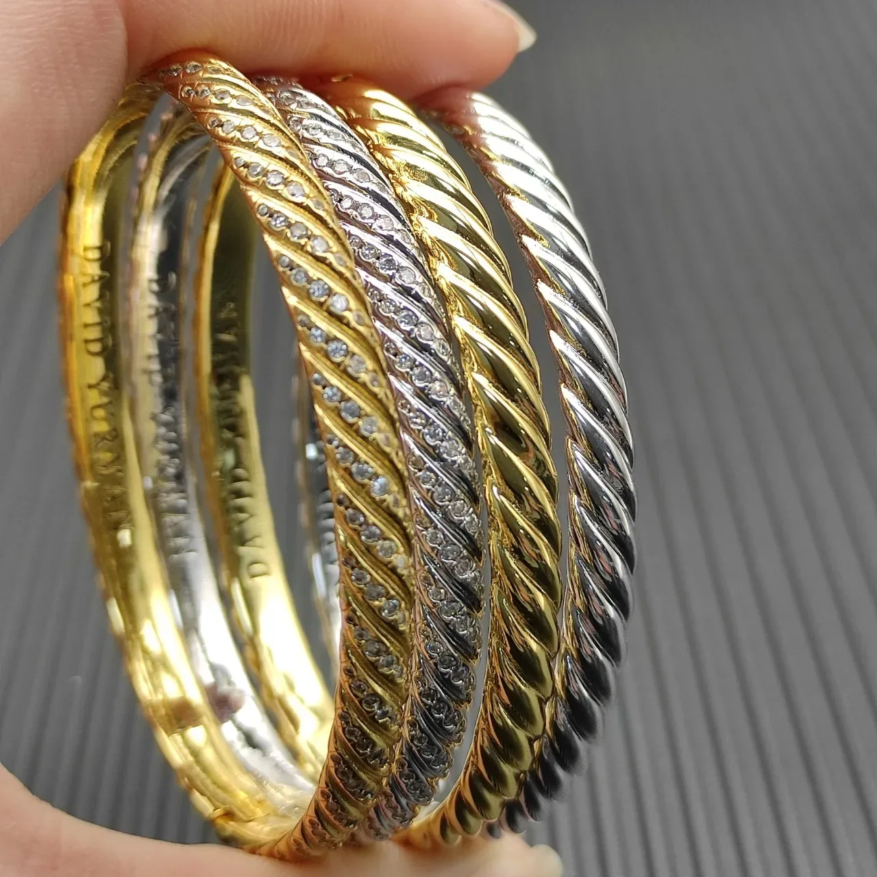 David Yurman Cable Collection Twisted Rope Gold Bracelet 3