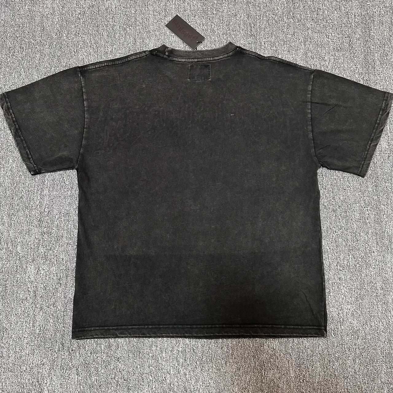 Distressed Black Graphic Skull Helmet T-Shirt 2