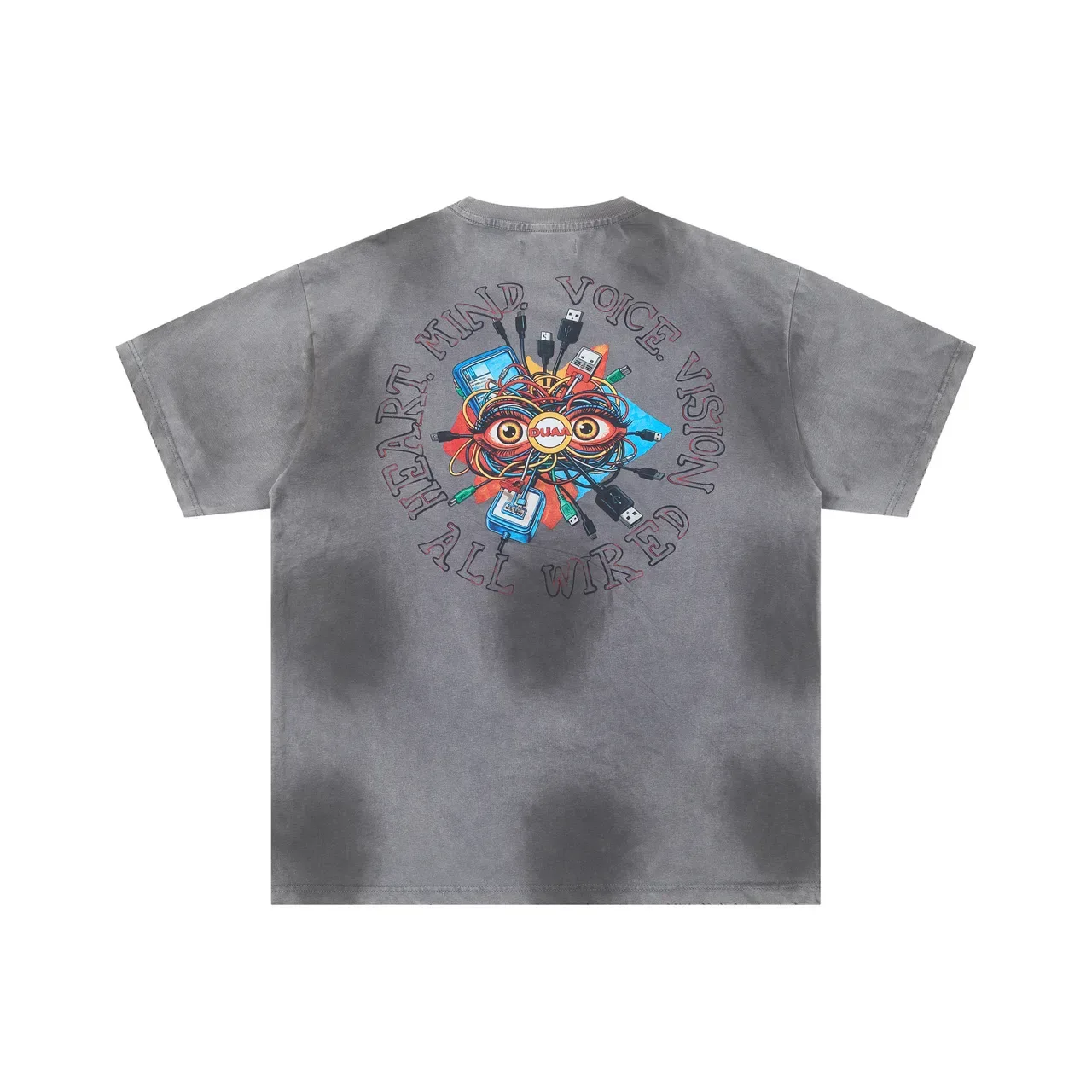 DUAA Graphic Studded Gray T-Shirt 3