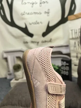 Dusty Pink Laceless Mesh Strap Sneakers 3