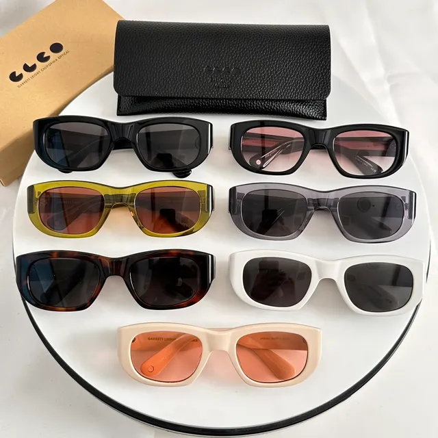 Garrett Leight California Optical نظارات شمسية سوداء مستطيلة 3