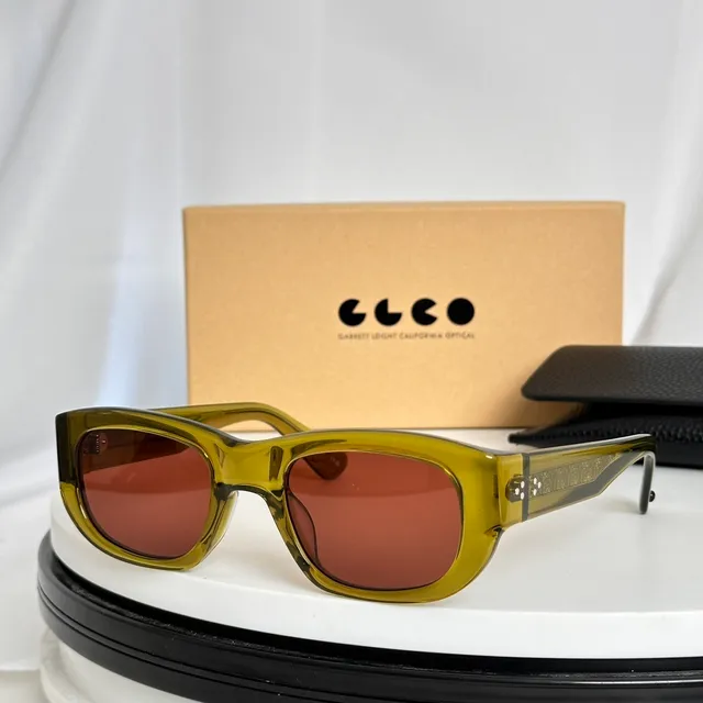 Garrett Leight California Optical نظارات شمسية سوداء مستطيلة 6