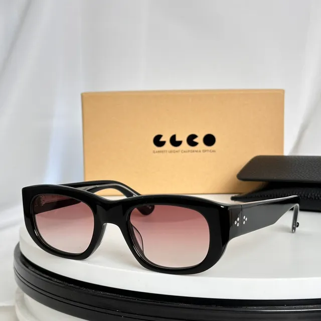 Garrett Leight California Optical نظارات شمسية سوداء مستطيلة 7