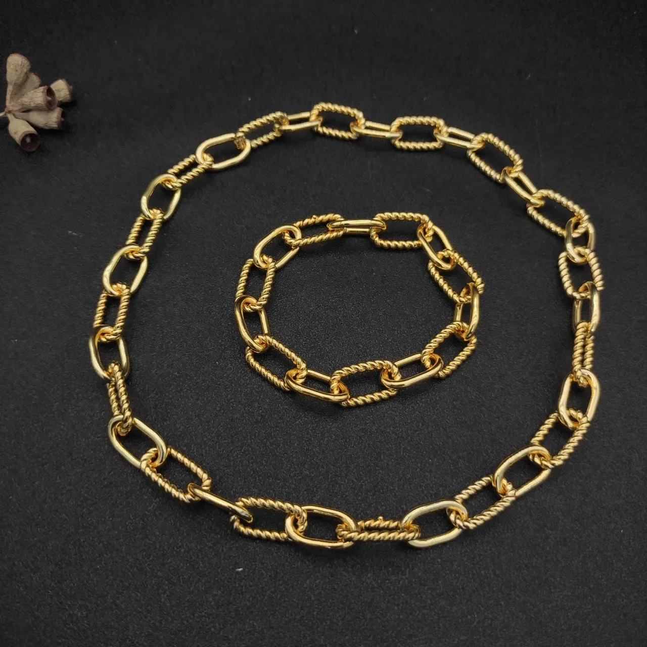 Gold and Silver Twisted Rope-Link Chain Necklaces 6