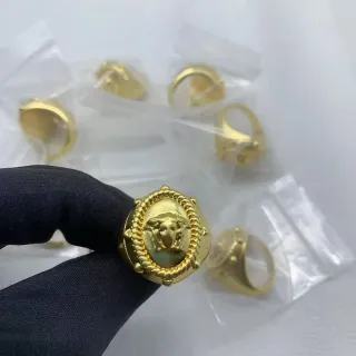 金色美杜莎头绳扭花戒指