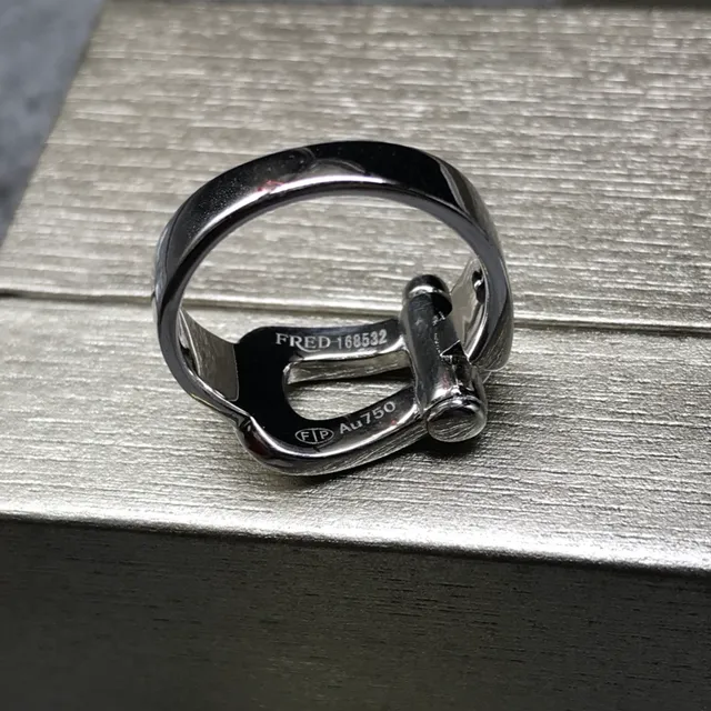 Gold Silver Buckle-Inspired Metallic Ring 2