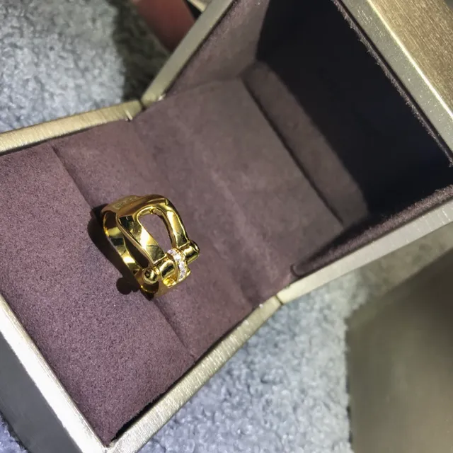 Gold Silver Buckle-Inspired Metallic Ring 5