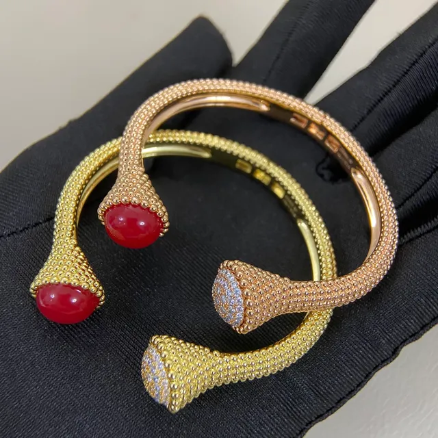 Gold Silver Open-Cuff Bangles Textured Mesh Bands Bracelet 8