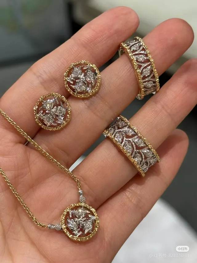 स्वर्ण चाँदी रस्सी चेन दो टोन धातु हार 3