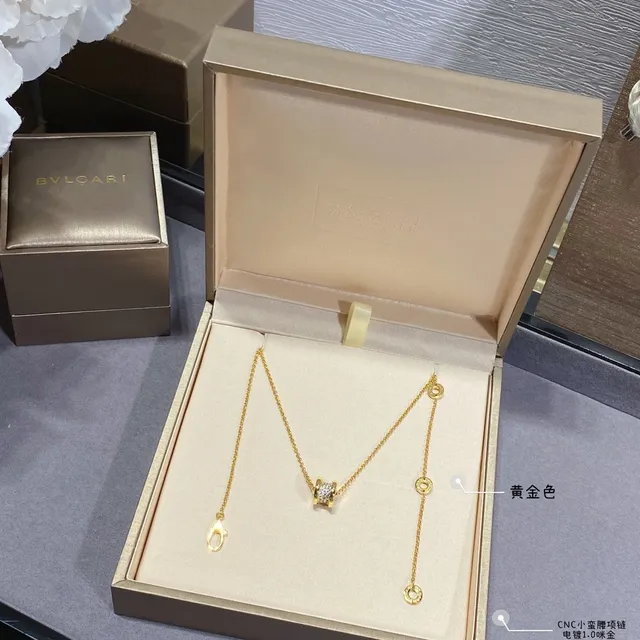 সোনা, রুপা, গোল্ড রোজ Pavé ব্যারেল চার্ম নেকলেস 5