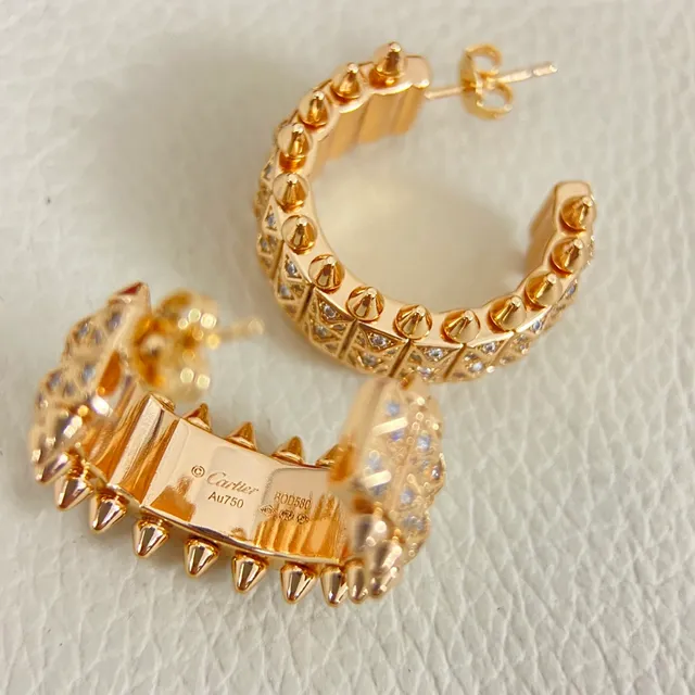 Gold Silver Spiked Pavé-Set Ring 3