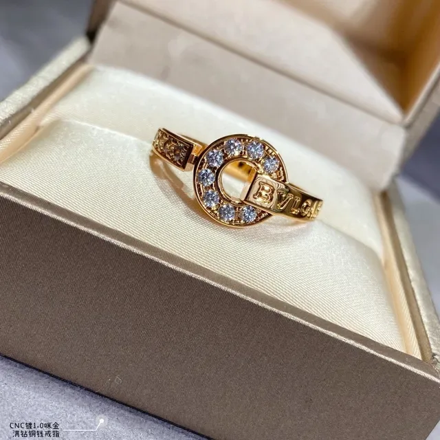 Gold-Tone Circular Pavé Crystal Ring 4