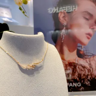 সোনালি টোন বক্র বার মুক্তা সজ্জিত হার
