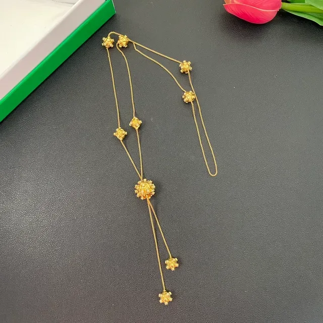 Gold-Tone Multi-Pendant Dangling Chain Necklaces 7