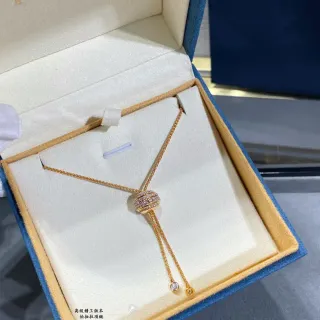 সোনা সাদা চেইন Pavé-Set গোলক নেকলেস