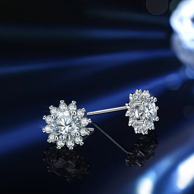 GRA Moissanite Cushion-Cut Halo Ring Set Silver Tone Rings 2