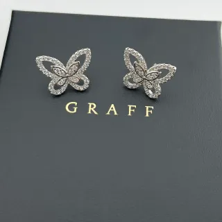 Graff mariposa Pavé Stud aretes