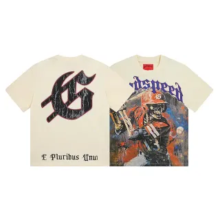 Camiseta oversize de doble cara con estampado gráfico