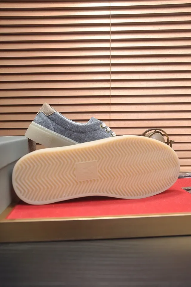 Gray Beige Low-Top Canvas Upper Sneakers 6