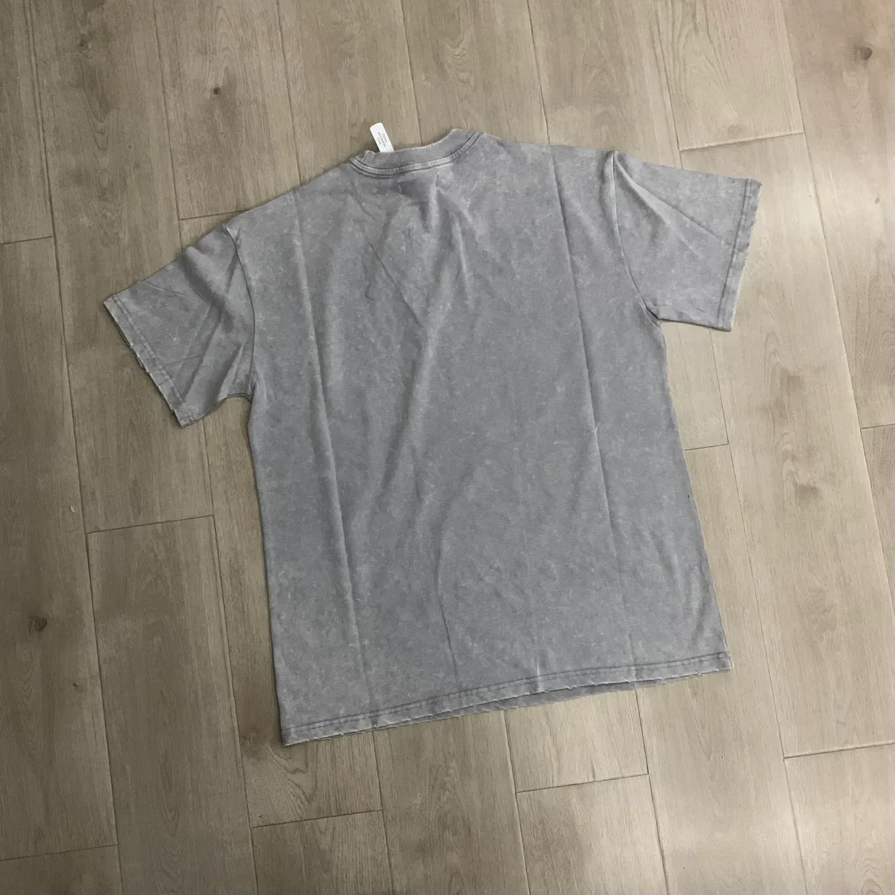 Gray Distressed Graphic Tiger Print Oversized T-Shirt 6