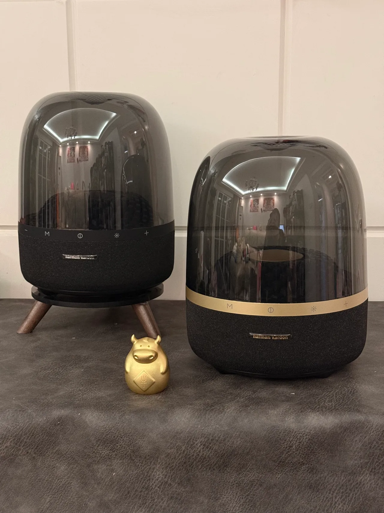 harman/kardon Enceinte en forme de dôme transparente noire Matrice de transducteurs internes illuminée Haut-parleur portable 3