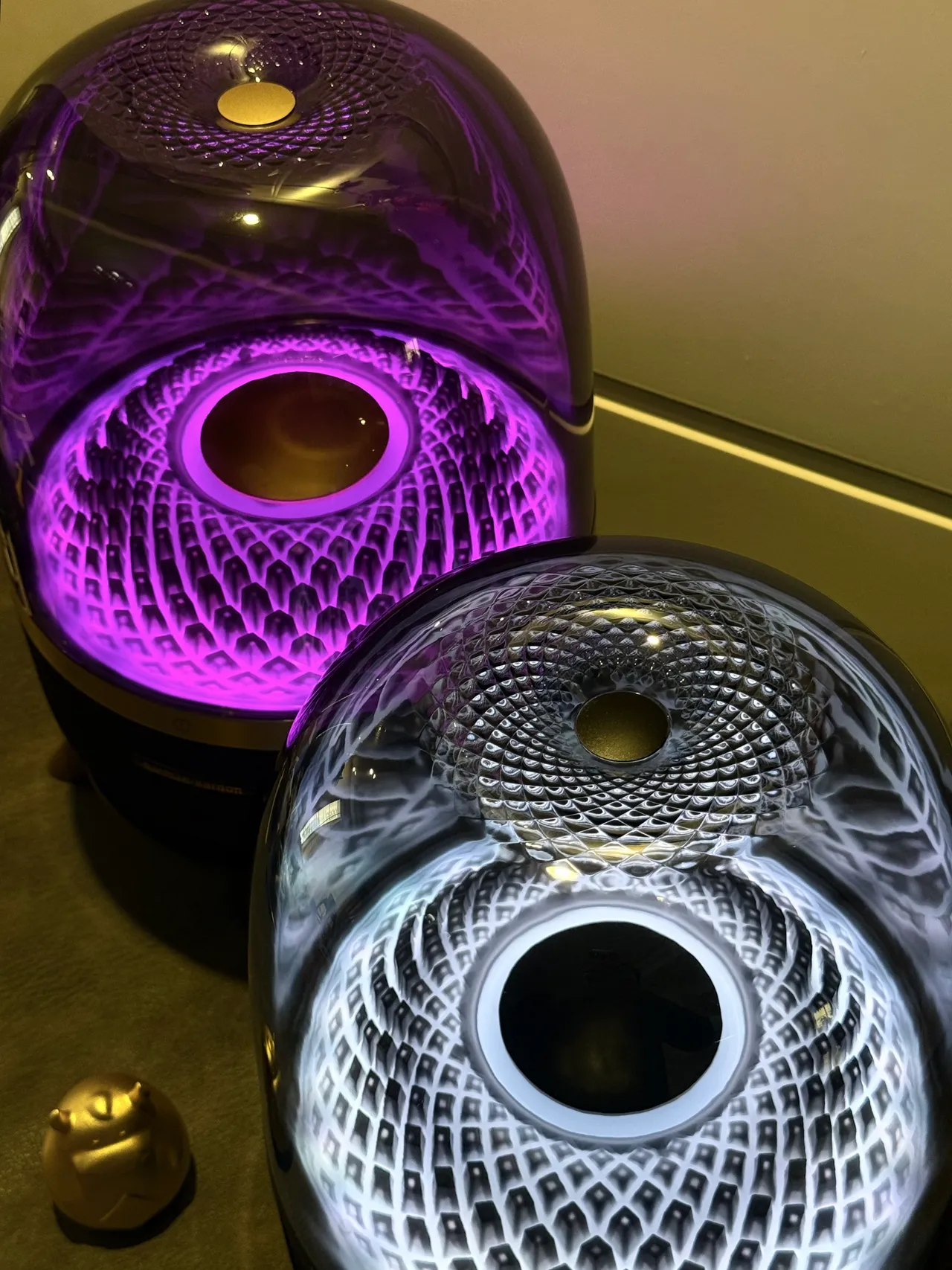 harman/kardon Enceinte en forme de dôme transparente noire Matrice de transducteurs internes illuminée Haut-parleur portable 16