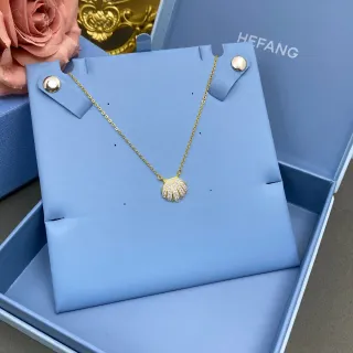 HEFANG 金银链 Pavé-Set 贝壳吊坠项链