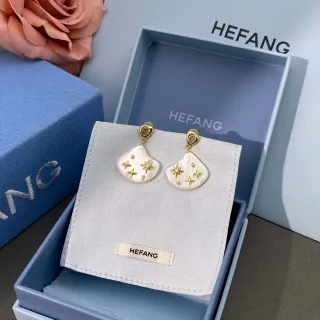 HEFANG Nácar Estrela Brincos Gota
