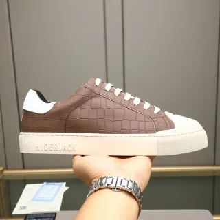 HIDE&JACK Zapato de deporte marrón estampado cocodrilo Off-White Cupsole