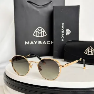 MAYBACH Gafas de Sol con Montura de Metal Redonda y Lentes Gradientes