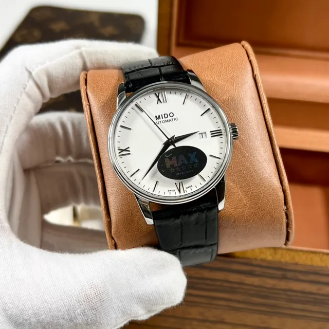 Mido Multifort Chronometer Open Heart Esfera blanca Correa negra Reloj mecánico 4