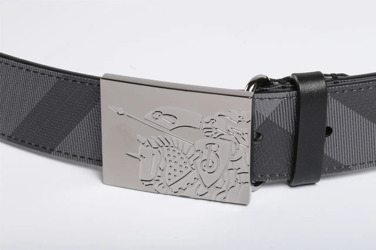 Monochrome Geometric Pattern Woven Leather Belt 7