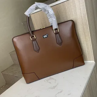 Montblanc Meisterstück 棕色 结构化 手提托特包