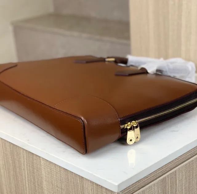 Montblanc Meisterstück भूरा संरचित टॉप-हैंडल टोट बैग 4