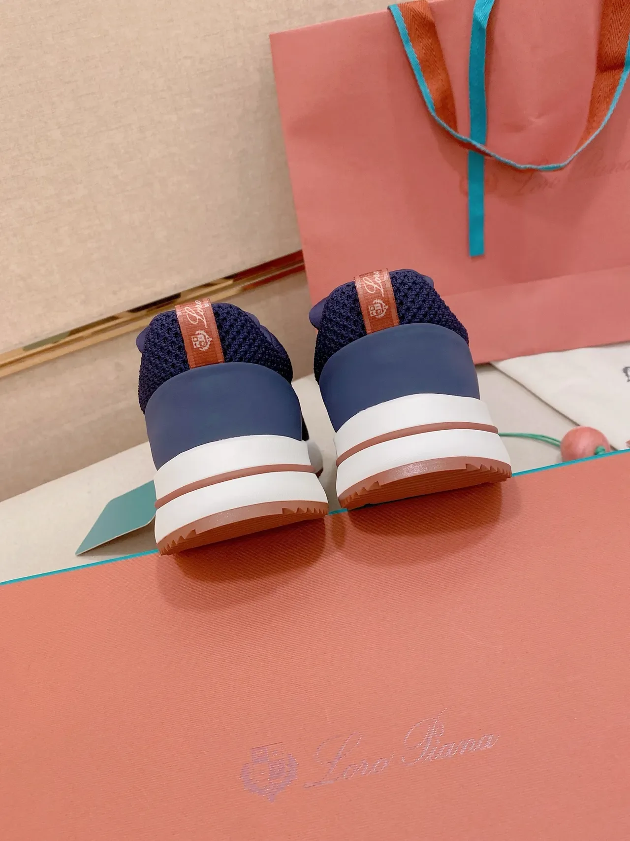 Navy Knit Low-Top Lifestyle Sneaker 3