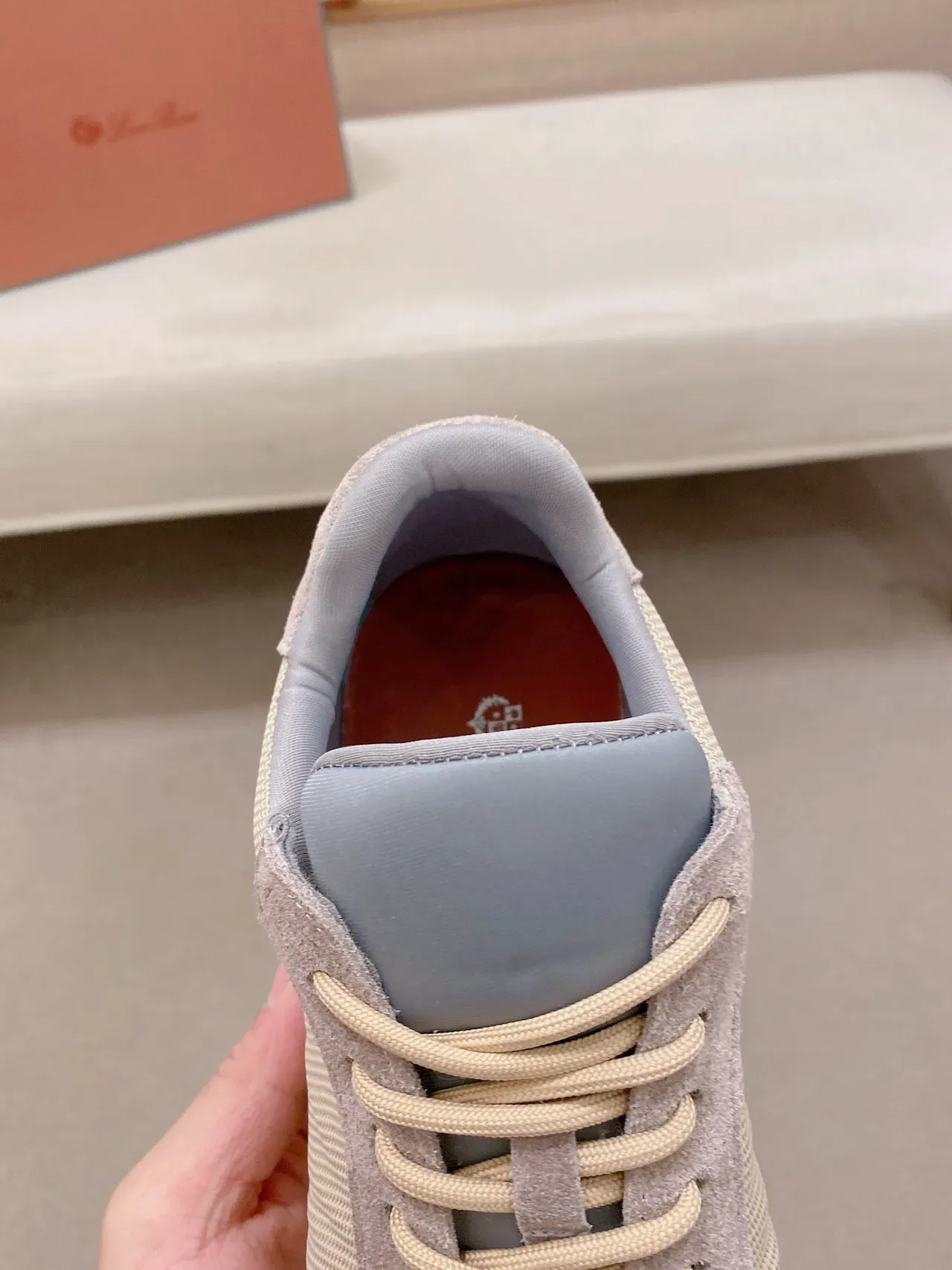 Neutral Tonal Mixed-Textile Lifestyle Sneaker 3