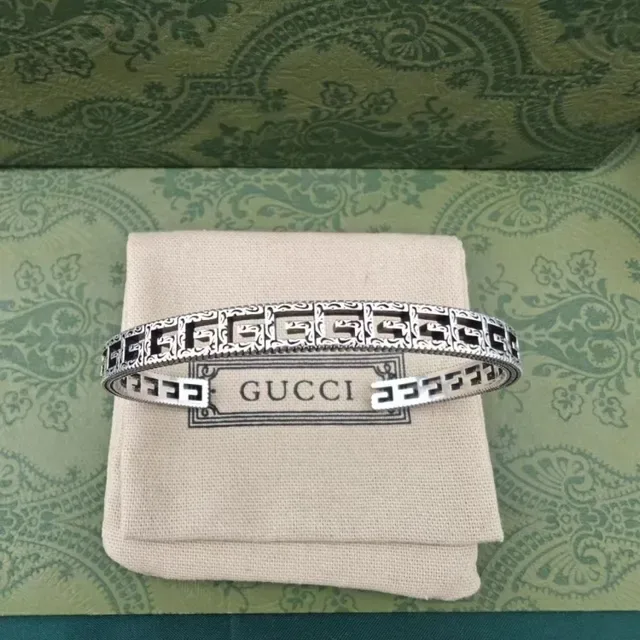 Ornate Engraved Silver-Tone Geometric Cuff Bracelets 4