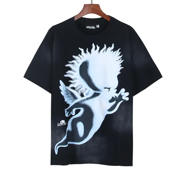 Oversized Graphic Print Bleached Effect T-Shirt 5