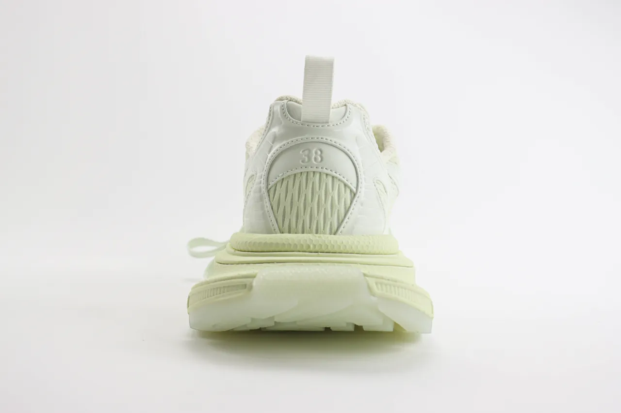 Pale Lime-Green Chunky Sole Mesh-Synthetic Lifestyle Sneaker 8