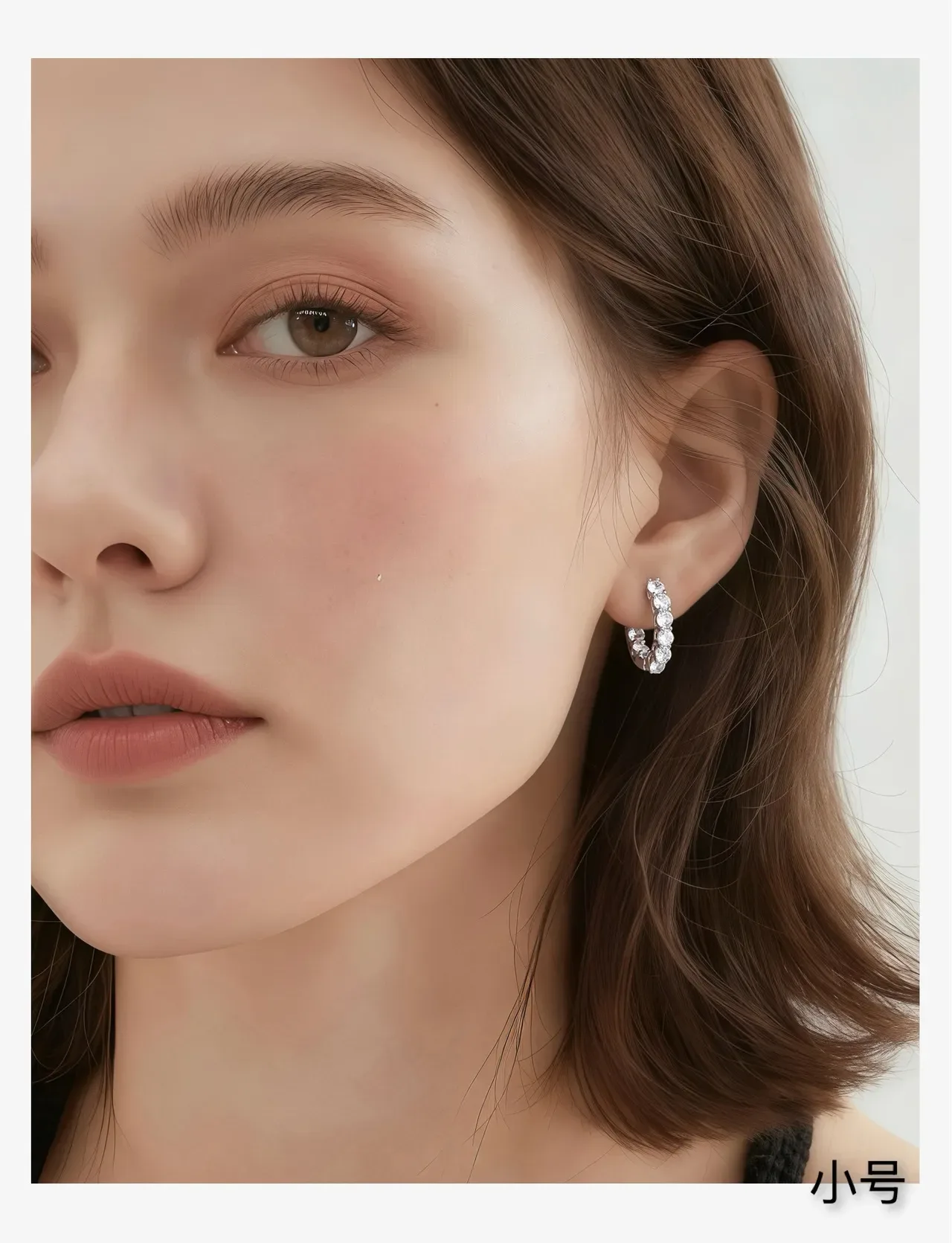 Pavé-Set Continuous Stone Hoop Earrings 3