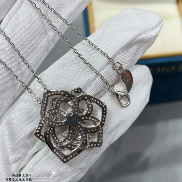 Piaget Rose Openwork Pavé Necklace 4