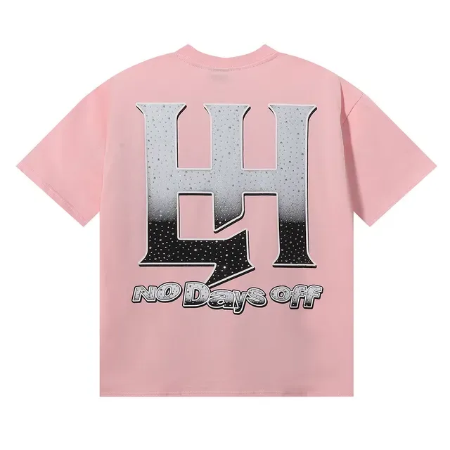 Pink Beige Graphic Print Oversized Fit T-Shirt 7