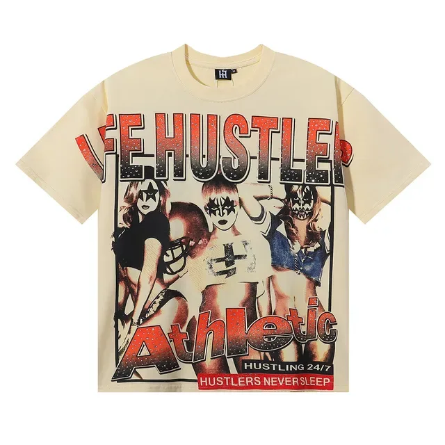Pink Beige Graphic Print Oversized Fit T-Shirt 10