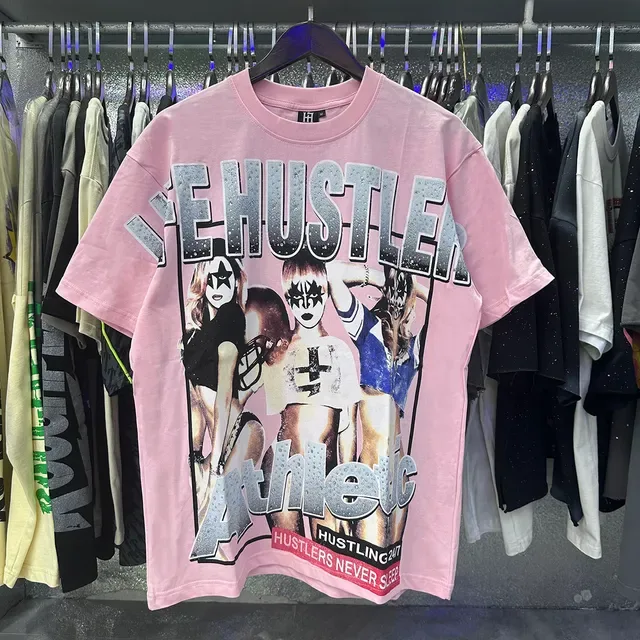 Pink Beige Graphic Print Oversized Fit T-Shirt 16