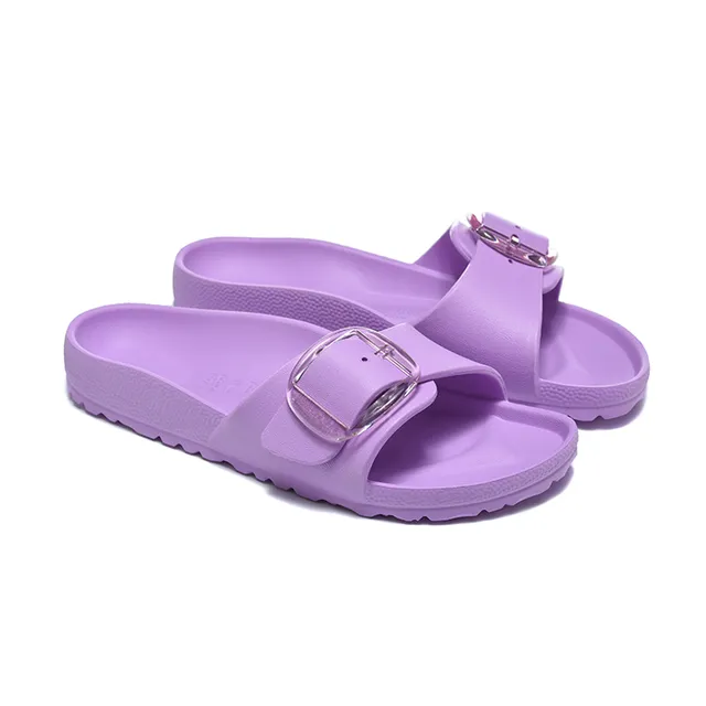 Purple Molded Rubber Single Strap Slippers 5