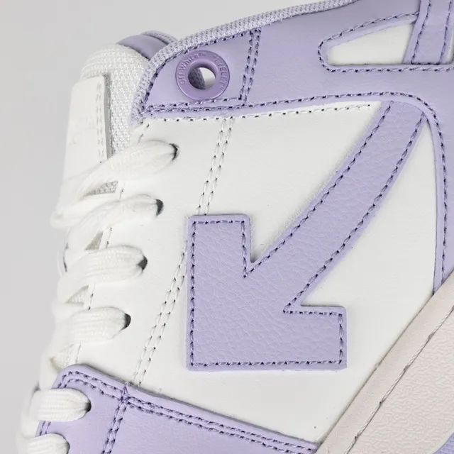 Purple White Low-Top Layered Leather Sneakers 6