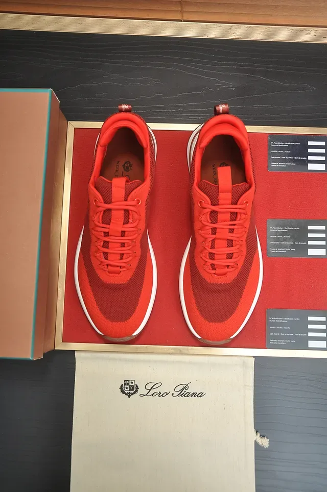 Red Mesh Upper White Midsole Gum Outsole Lifestyle Sneaker 5
