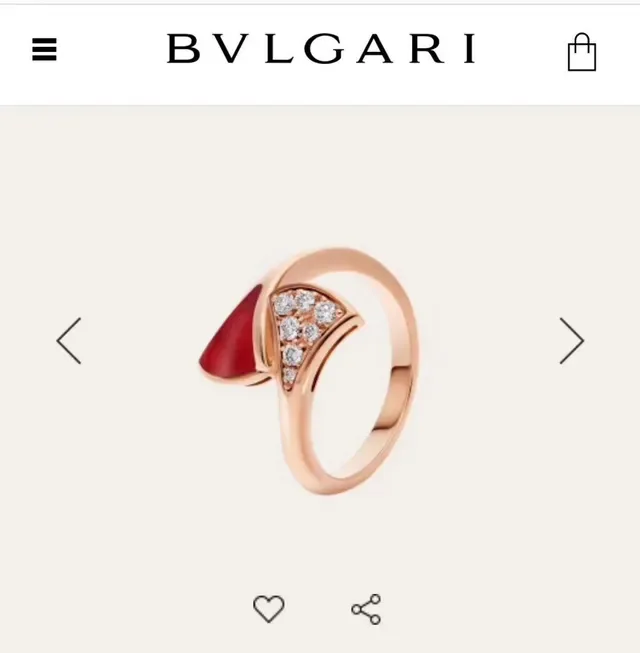 Rose Gold Teardrop Red Cabochon Pavé Ring 9