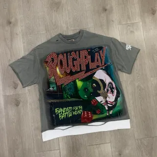 Rough Play تيشيرت أوفرسايز جرافيك متهالك