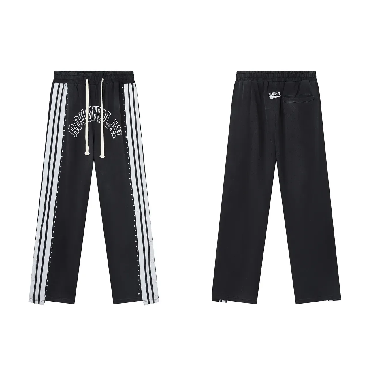 Roughplay Arch Logo Studded Stripe Sweatpants 3